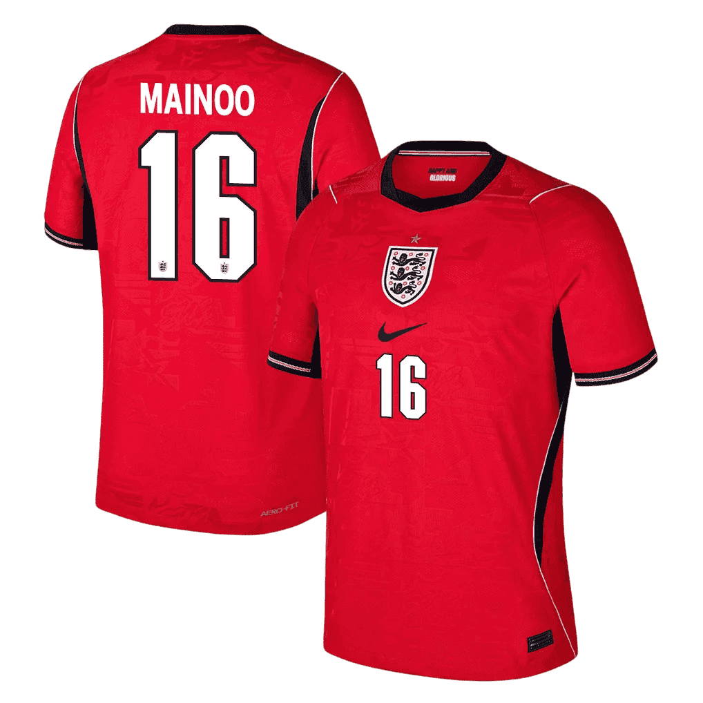 England MAINOO #16 Away World Cup 2026 Jersey Red Men's