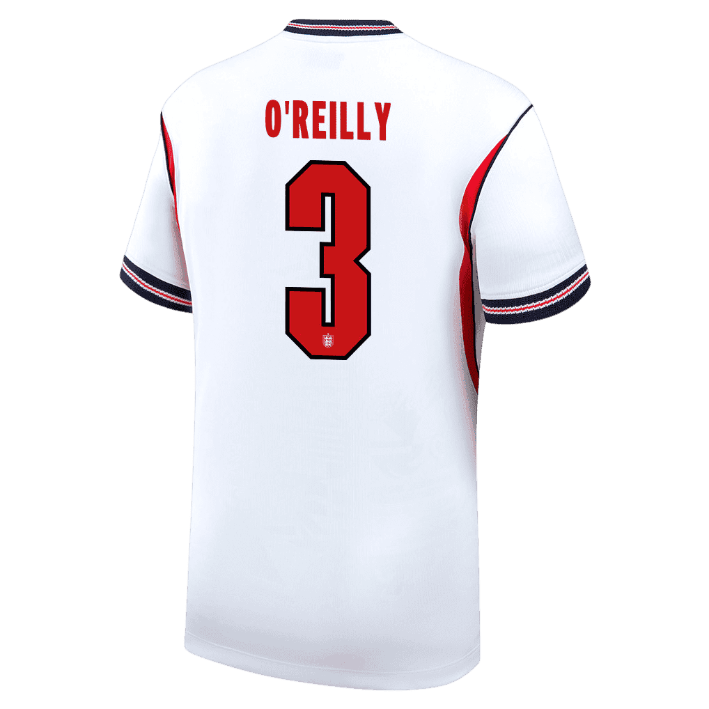 England O'REILLY #3 Home World Cup 2026 Jersey White Men's