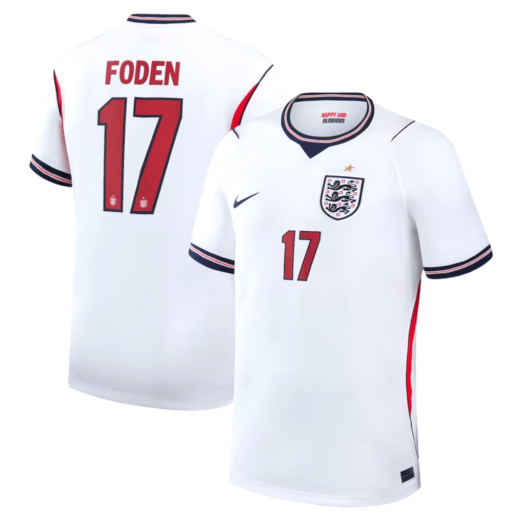 England PHIL FODEN #17 Home World Cup 2026 Jersey White Men's