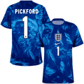 England PICKFORD #1 World Cup 2026 Goalkeeper Jersey Blue Men's