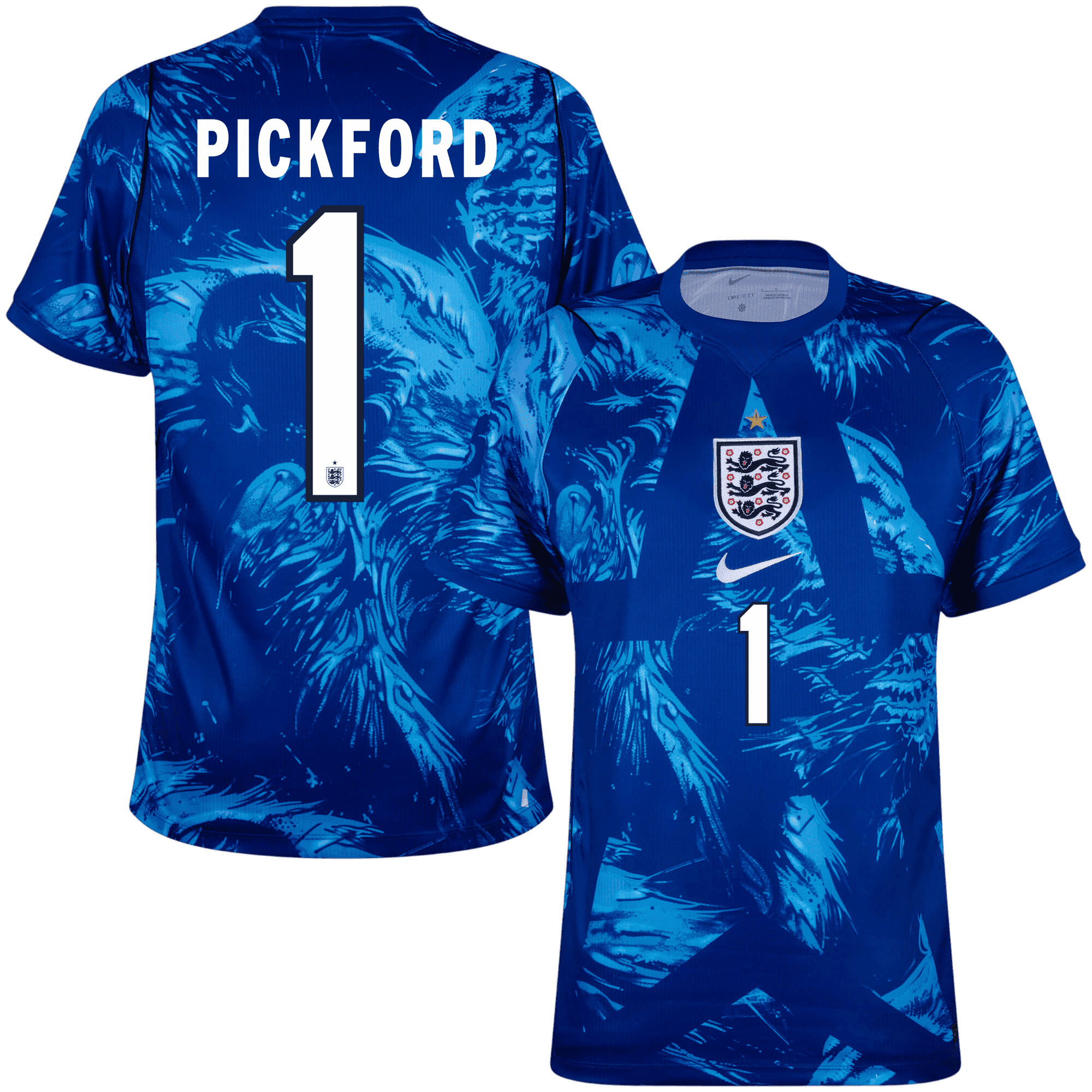 England PICKFORD #1 World Cup 2026 Goalkeeper Jersey Blue Men's