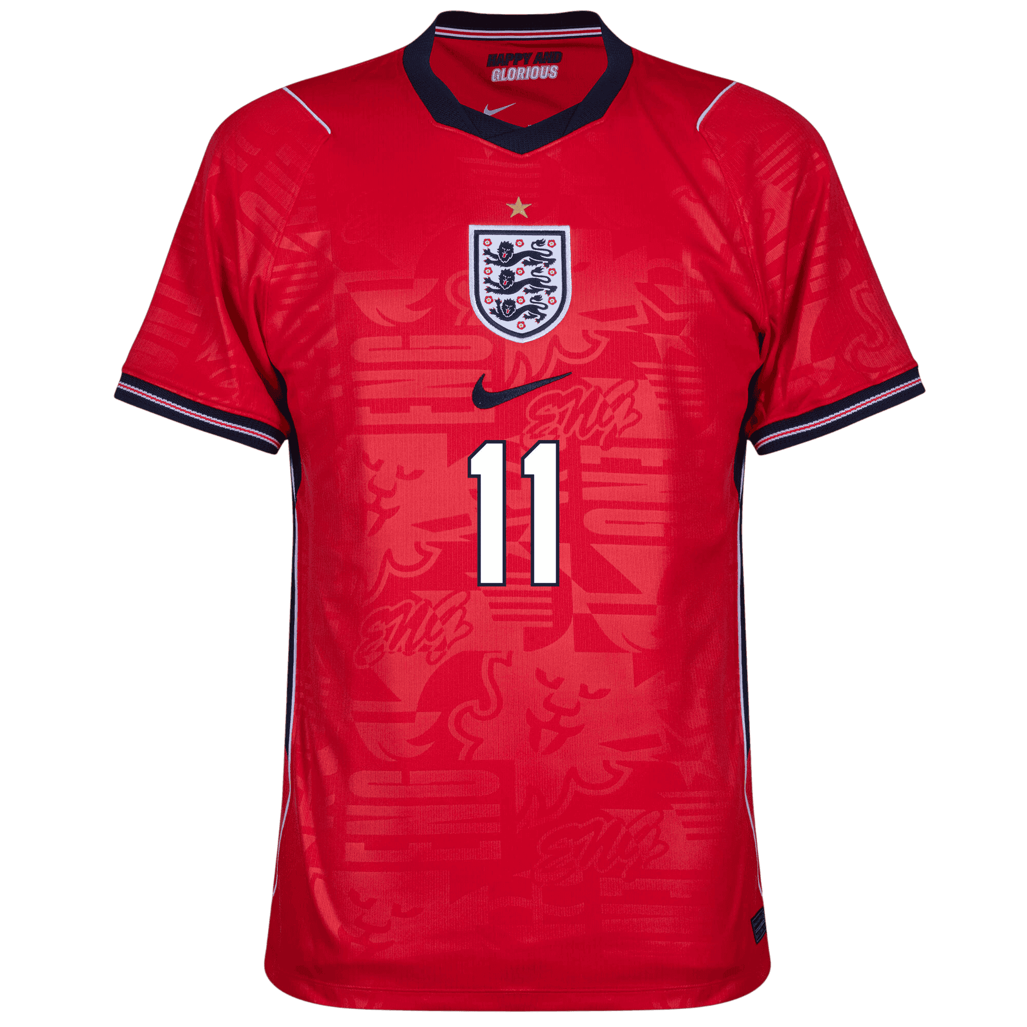 England RASHFORD #11 Away World Cup 2026 Jersey Red Men's
