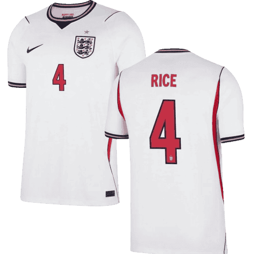 England RICE #4 Home World Cup 2026 Jersey White Men's