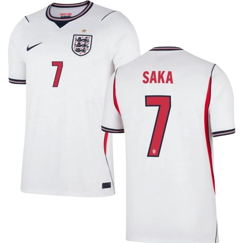 England SAKA #7 Home World Cup 2026 Jersey White Men's