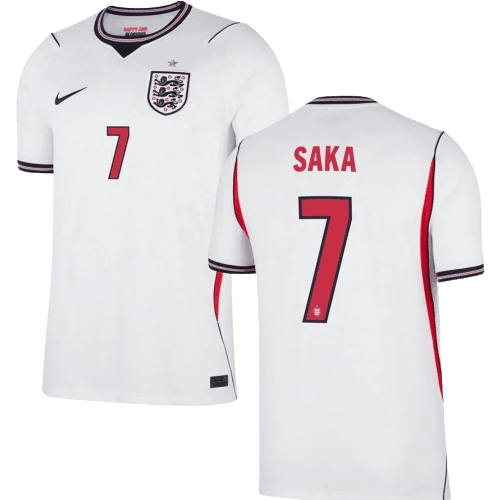 England SAKA #7 Home World Cup 2026 Jersey White Men's