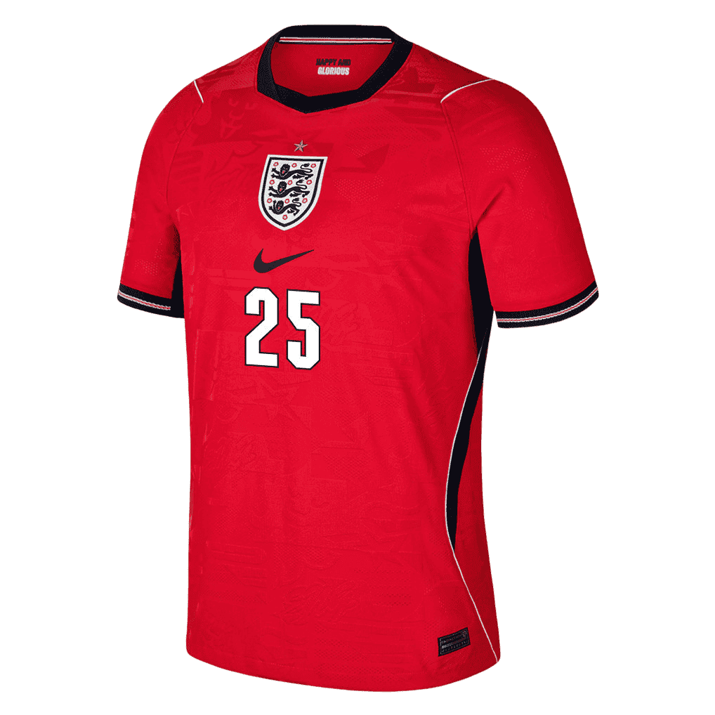 England SPENCE #25 Away World Cup 2026 Jersey Red Men's