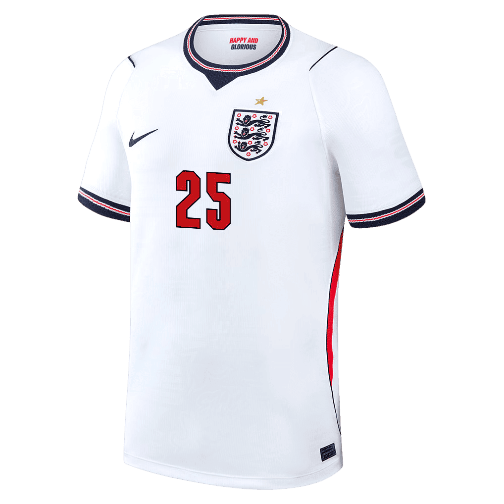 England SPENCE #25 Home World Cup 2026 Jersey White Men's