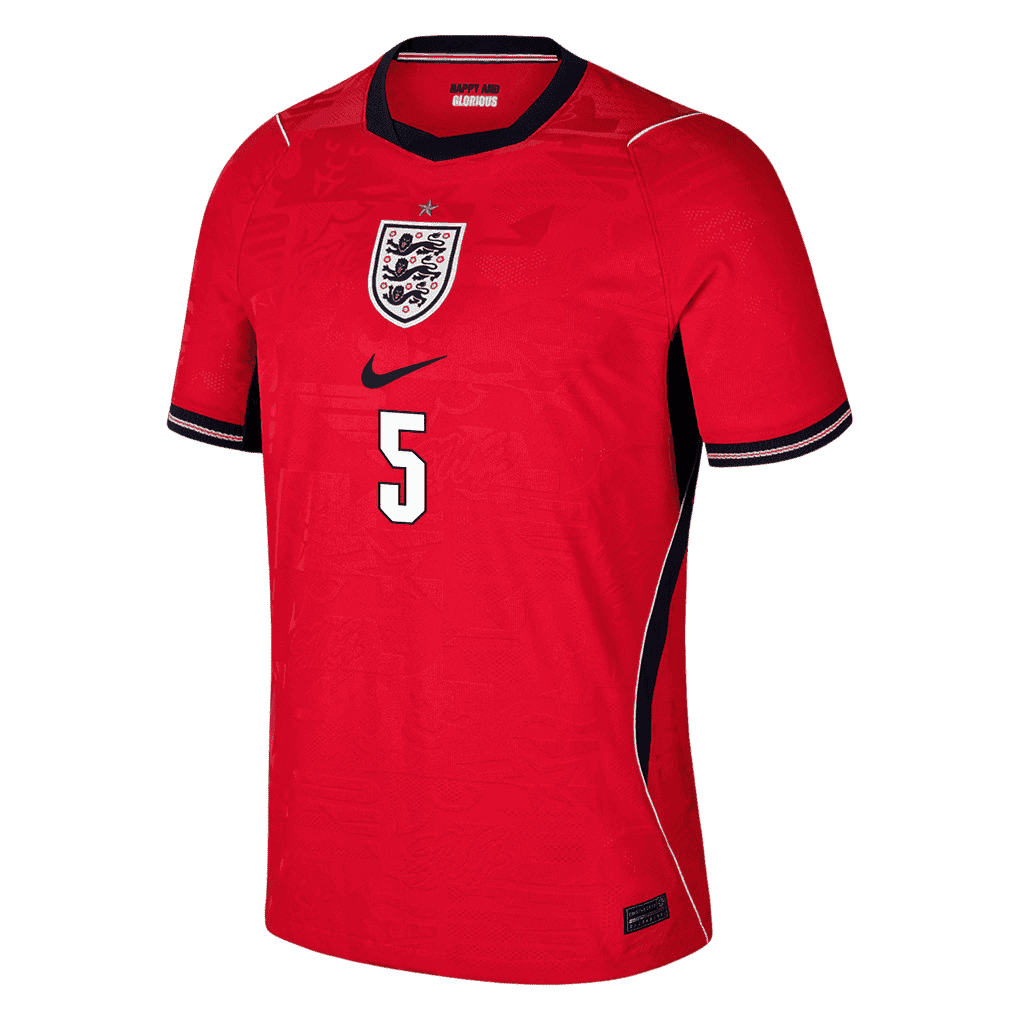 England STONES #5 Away World Cup 2026 Jersey Red Men's