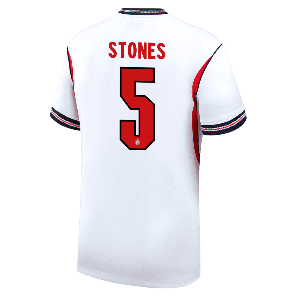 England STONES #5 Home World Cup 2026 Jersey White Men's