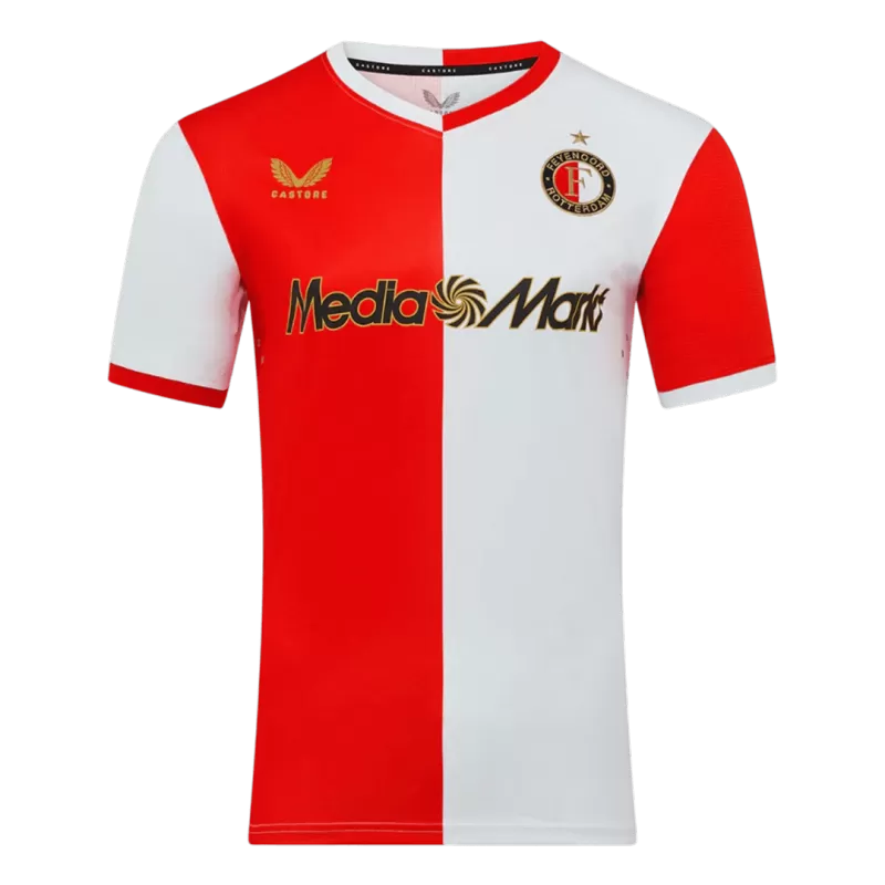 Feyenoord Home 2025/26 Jersey Red & White Men's