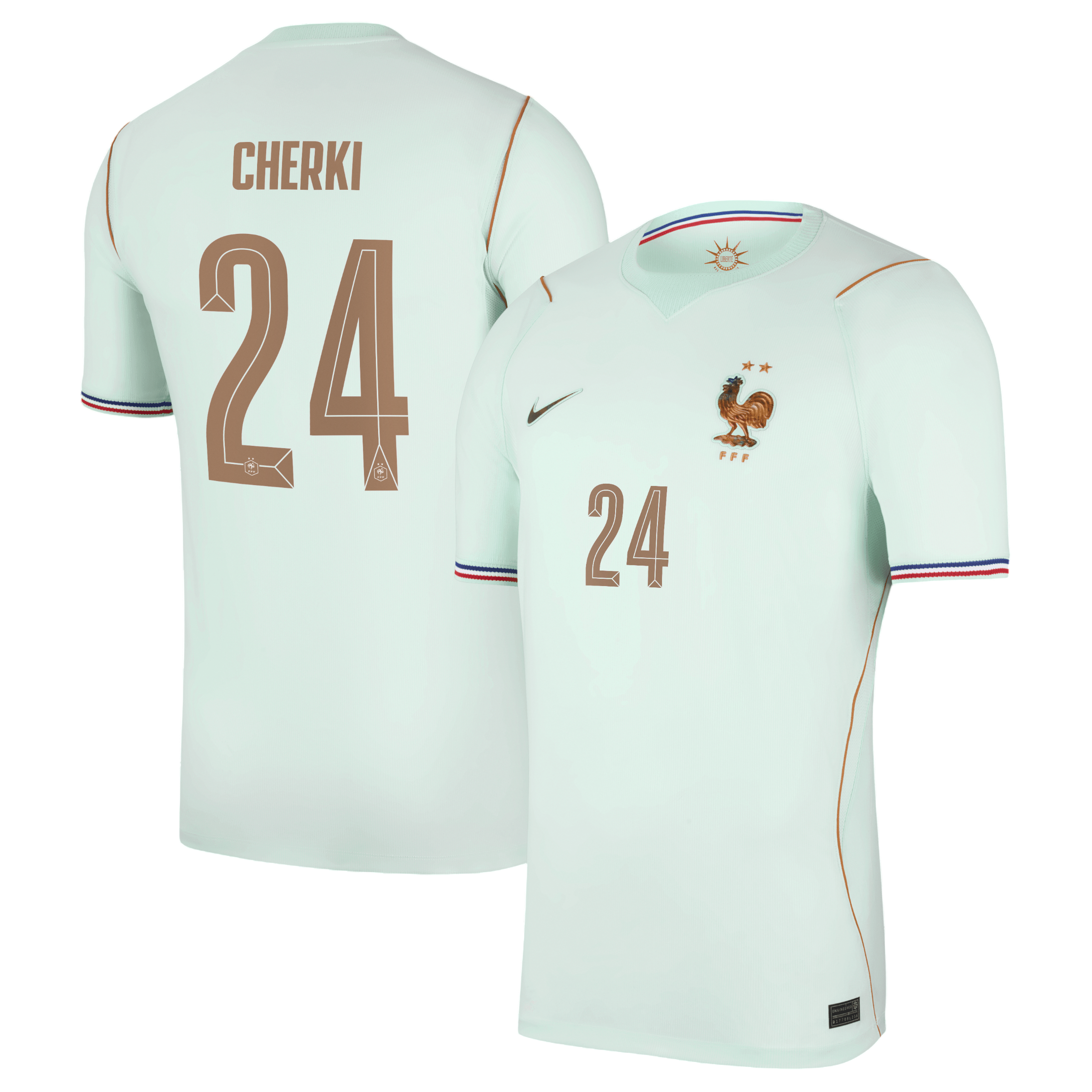 France CHERKI #24 Away World Cup 2026 Jersey Light Blue Men's