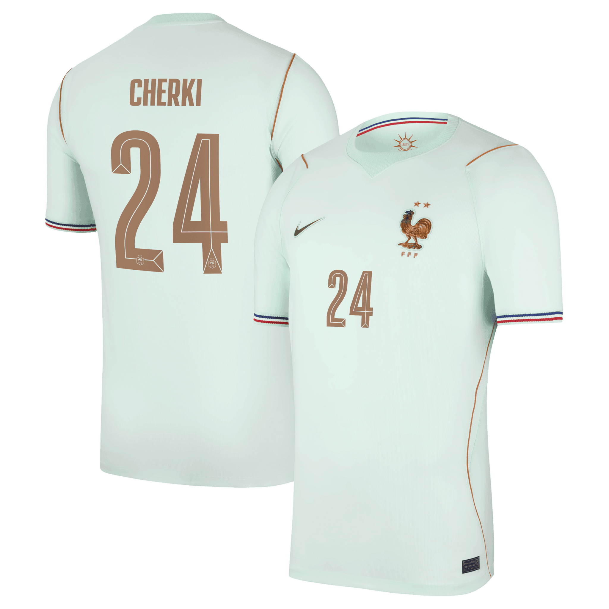 France CHERKI #24 Away World Cup 2026 Jersey Light Blue Men's