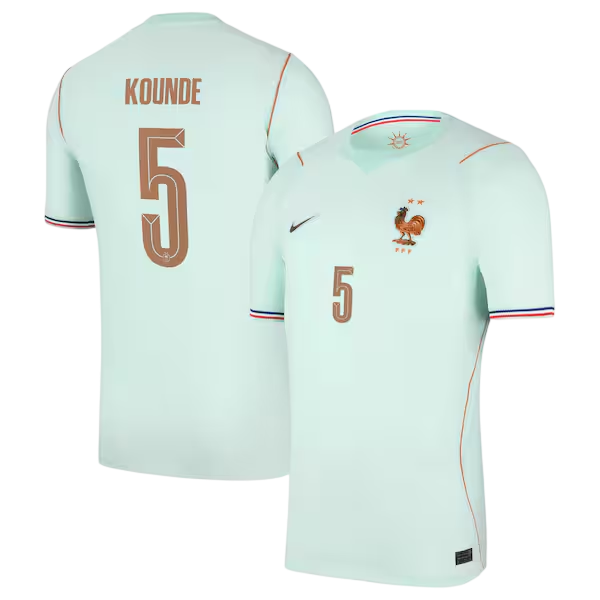 France KOUNDE #5 Away World Cup 2026 Jersey Light Blue Men's