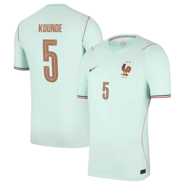France KOUNDE #5 Away World Cup 2026 Jersey Light Blue Men's
