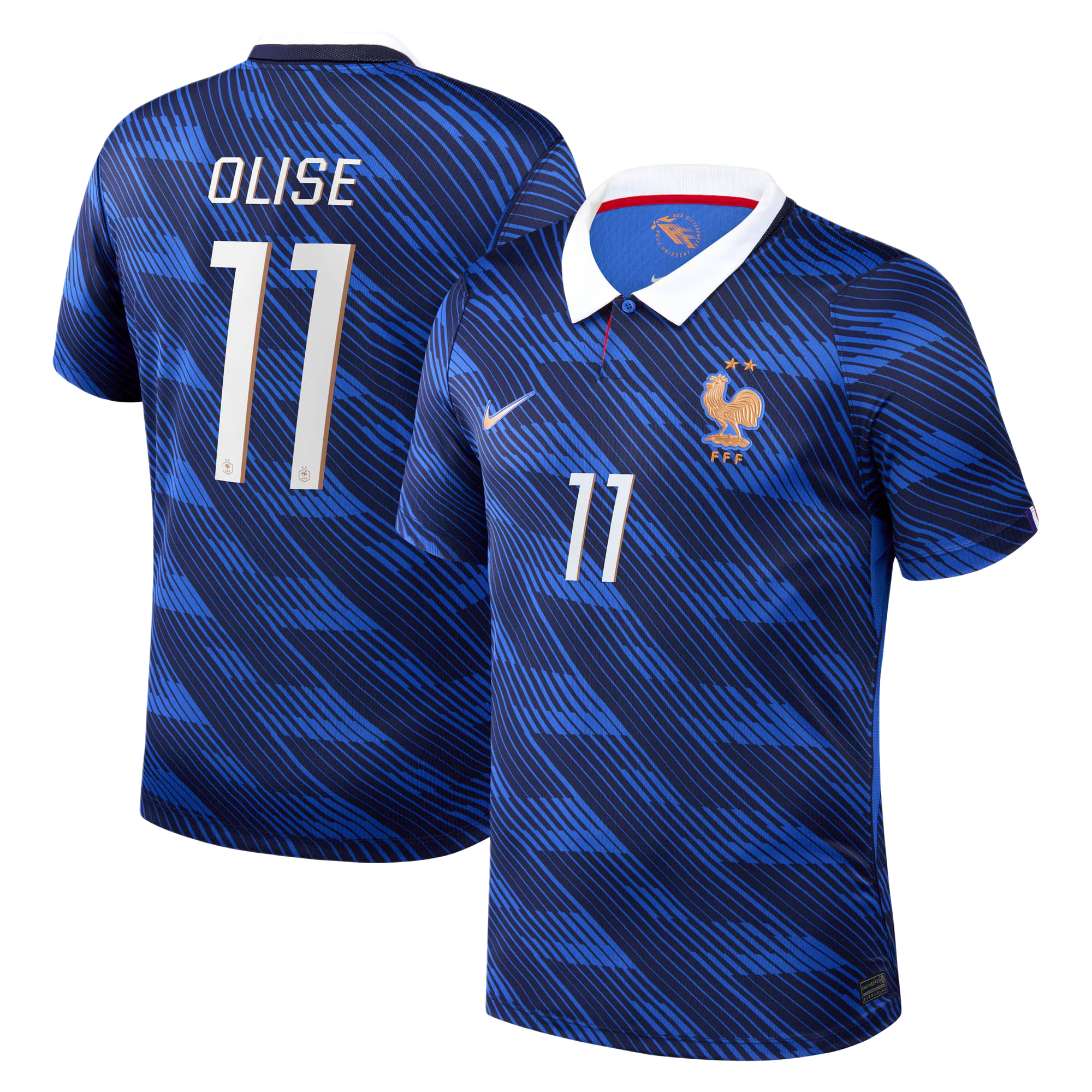 France OLISE #11 Home World Cup 2026 Jersey Blue Men's