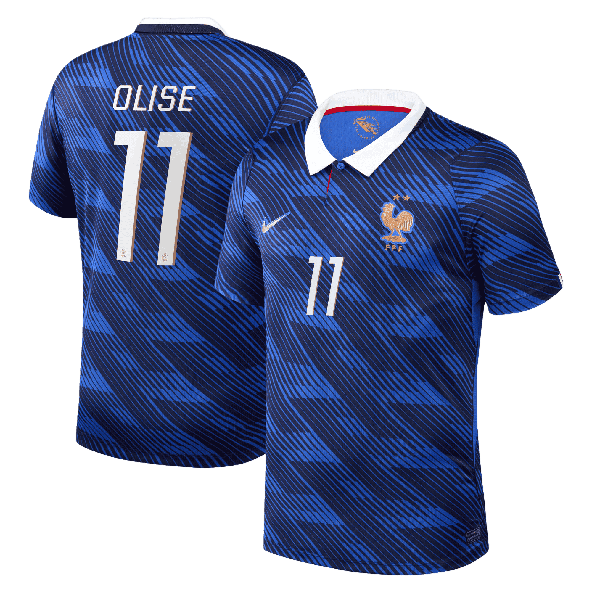 France OLISE #11 Home World Cup 2026 Jersey Blue Men's