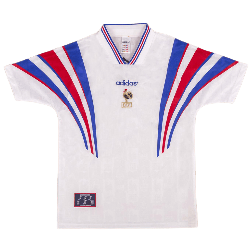France Retro Away Jersey 1996 White Men's