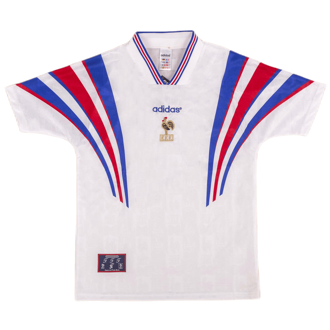 France Retro Away Jersey 1996 White Men's