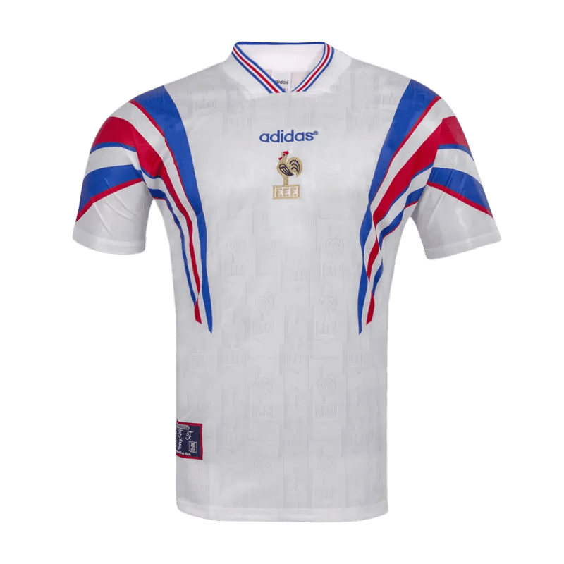 France Retro Away Jersey 1996 White Men's