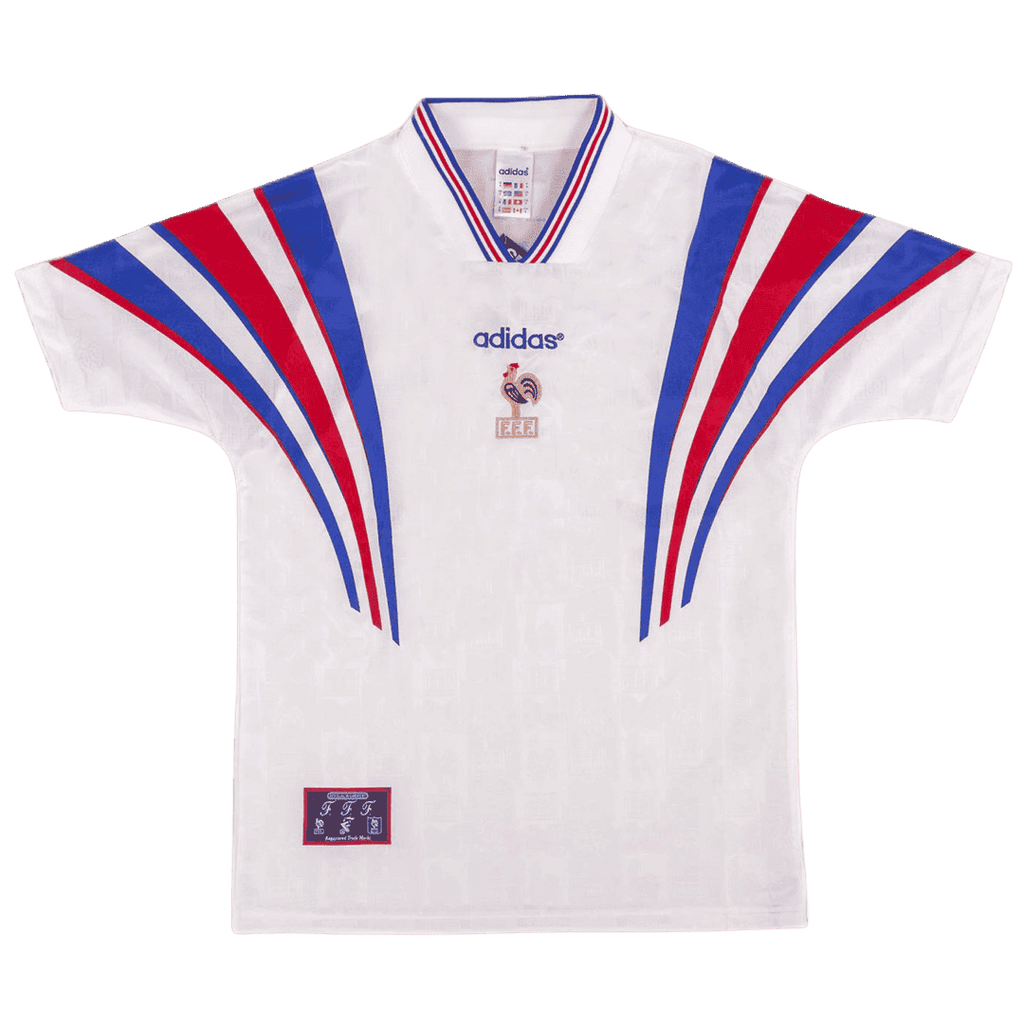 France Retro Away Jersey 1996 White Men's