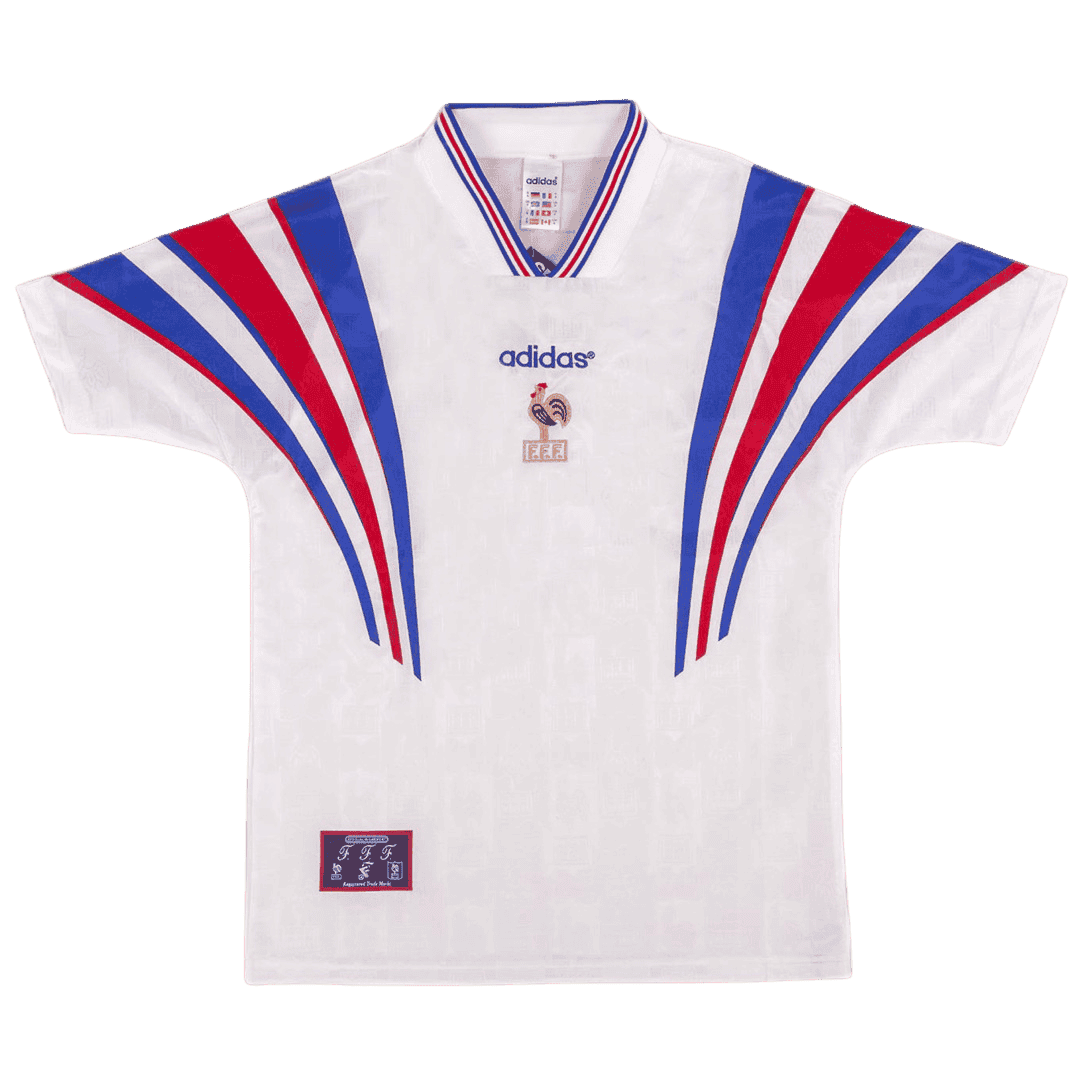 France Retro Away Jersey 1996 White Men's