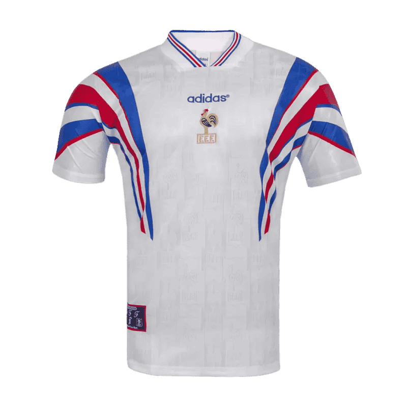 France Retro Away Jersey 1996 White Men's