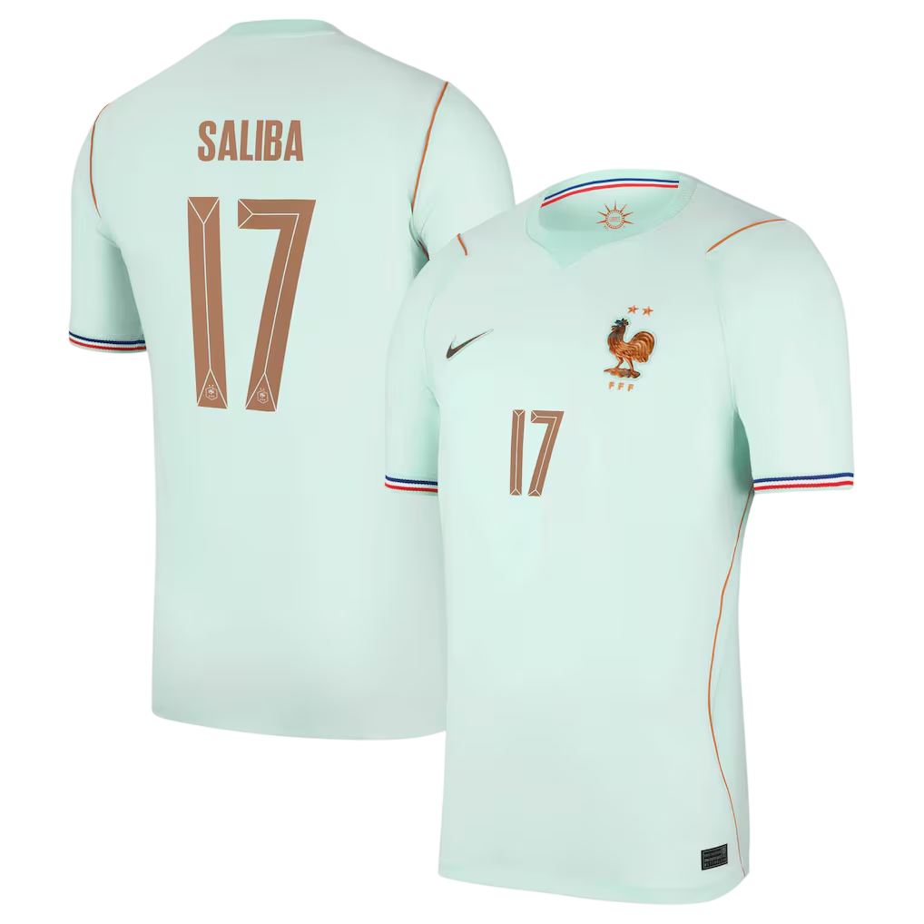 France SALIBA #17 Away World Cup 2026 Jersey Light Blue Men's