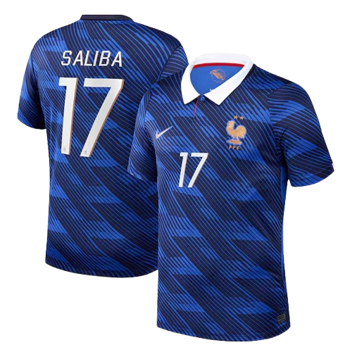 France SALIBA #17 Home World Cup 2026 Jersey Blue Men's