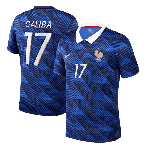 France SALIBA #17 Home World Cup 2026 Jersey Blue Men's