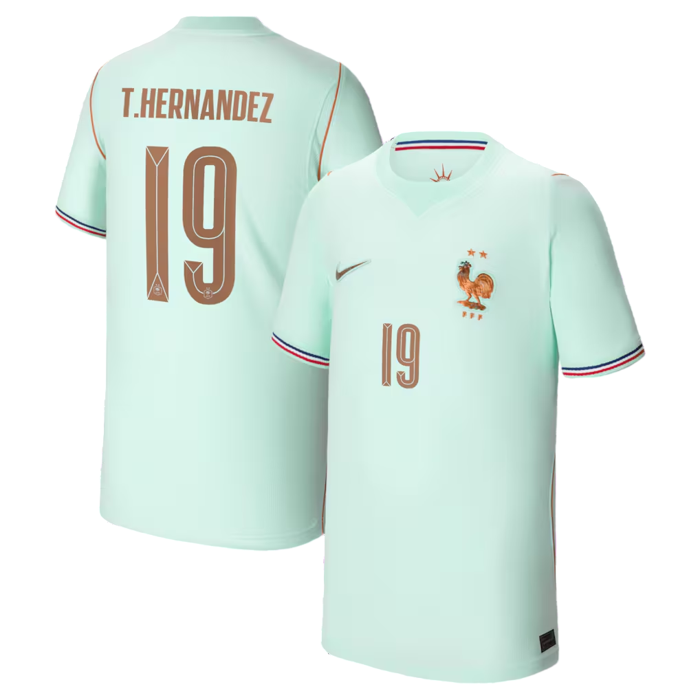France T. HERNANDEZ #19 Away World Cup 2026 Jersey Light Blue Men's