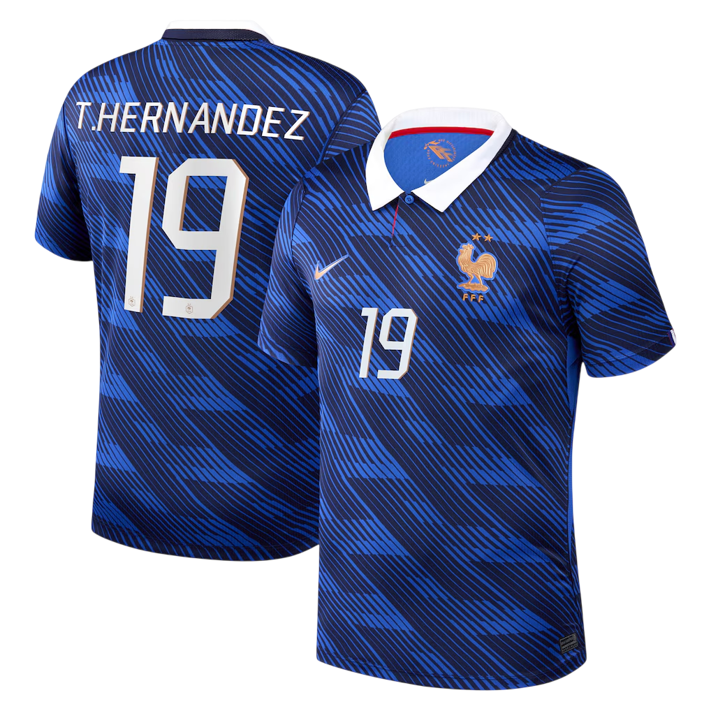 France T.HERNANDEZ #19 Home World Cup 2026 Jersey Blue Men's