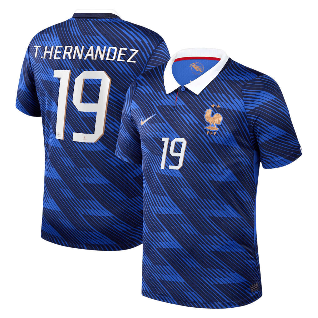 France T.HERNANDEZ #19 Home World Cup 2026 Jersey Blue Men's