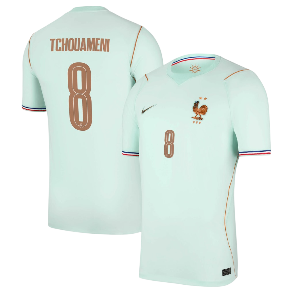 France TCHOUAMENI #8 Away World Cup 2026 Jersey Light Blue Men's