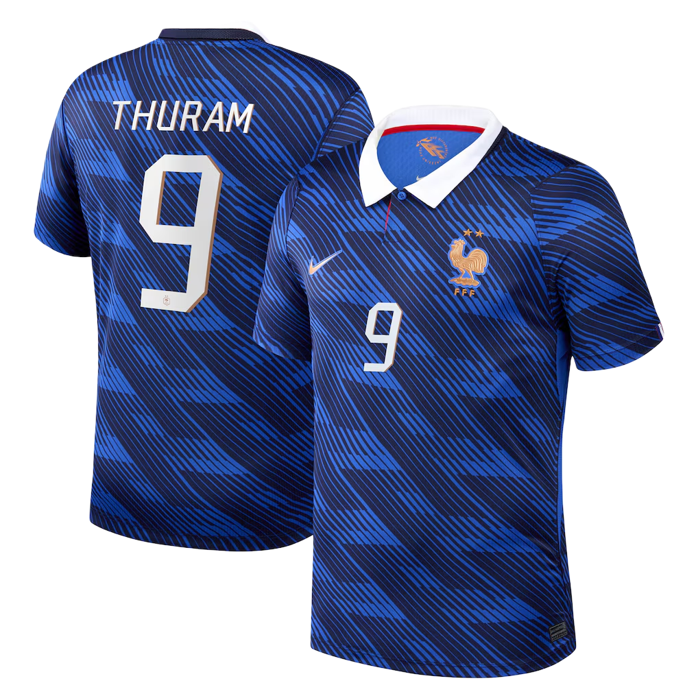 France THURAM #9 Home World Cup 2026 Jersey Blue Men's