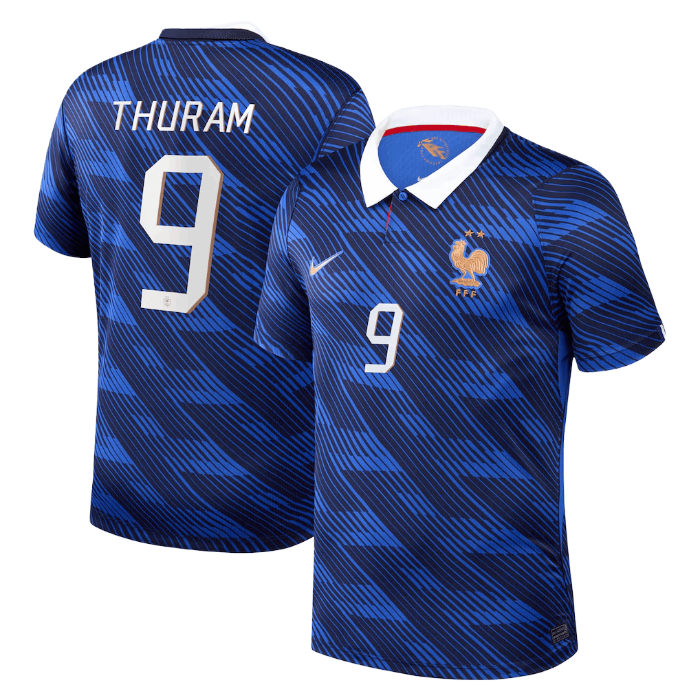 France THURAM #9 Home World Cup 2026 Jersey Blue Men's