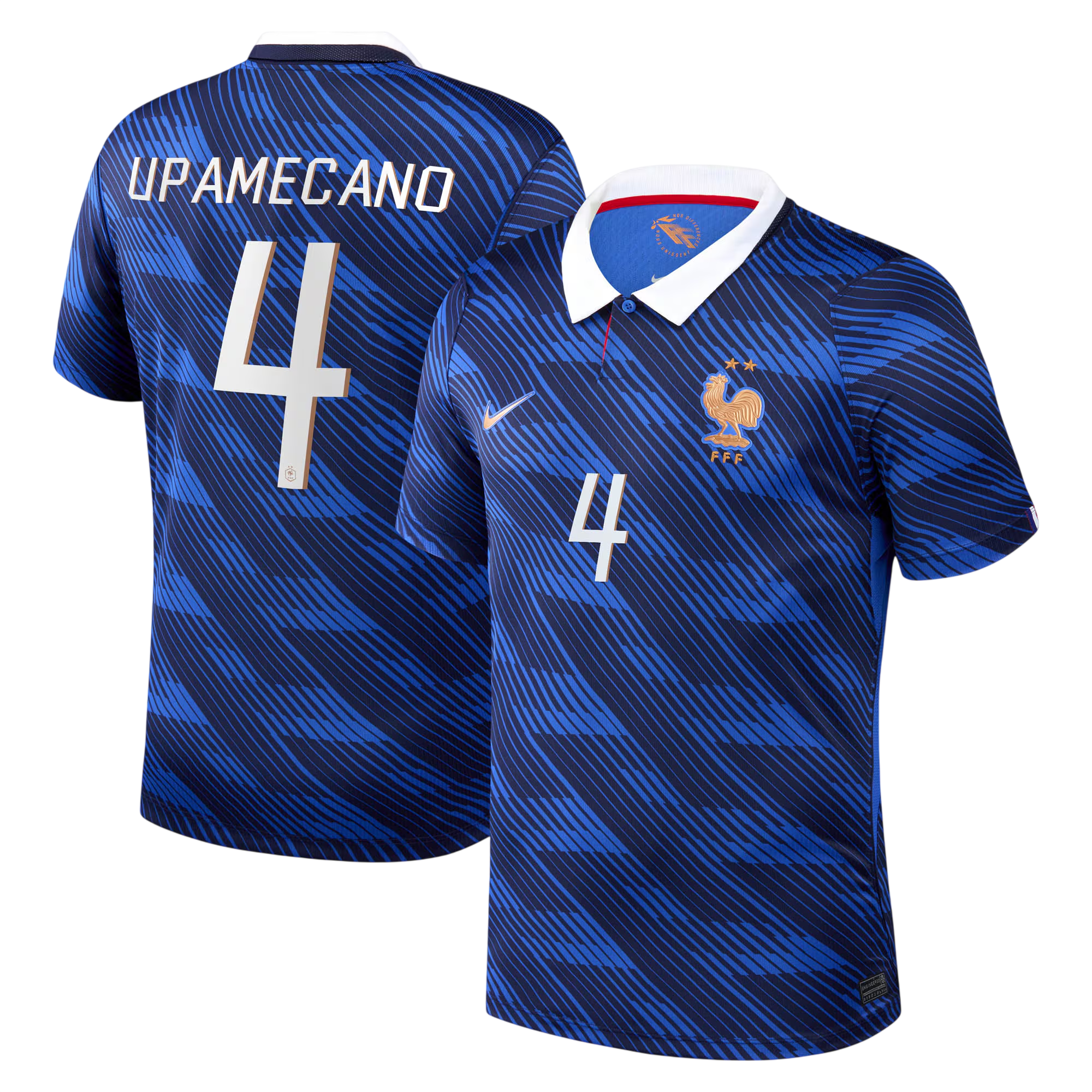 France UPAMECANO #4 Home World Cup 2026 Jersey Blue Men's