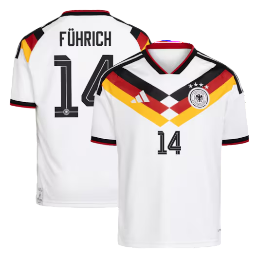 Germany FÜHRICH #14 Home World Cup 2026 Jersey White Men's