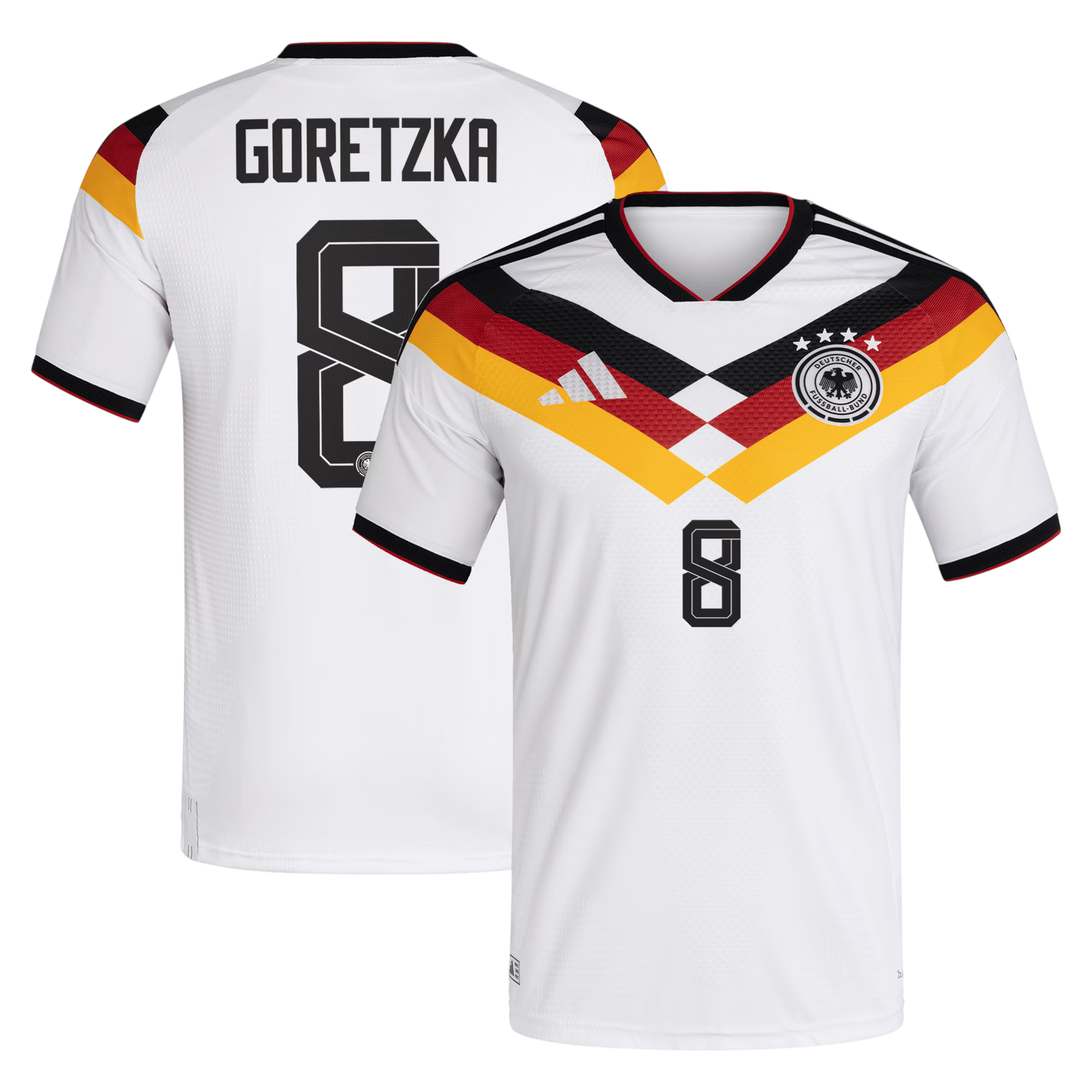 Germany GORETZKA #8 Home World Cup 2026 Jersey White Men's
