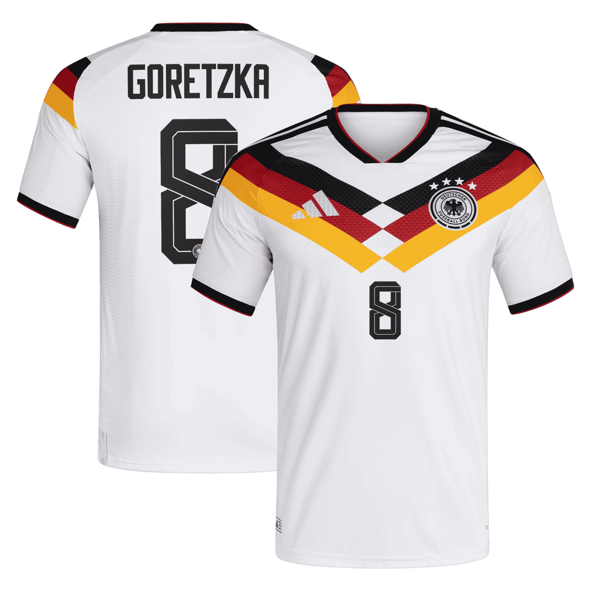 Germany GORETZKA #8 Home World Cup 2026 Jersey White Men's