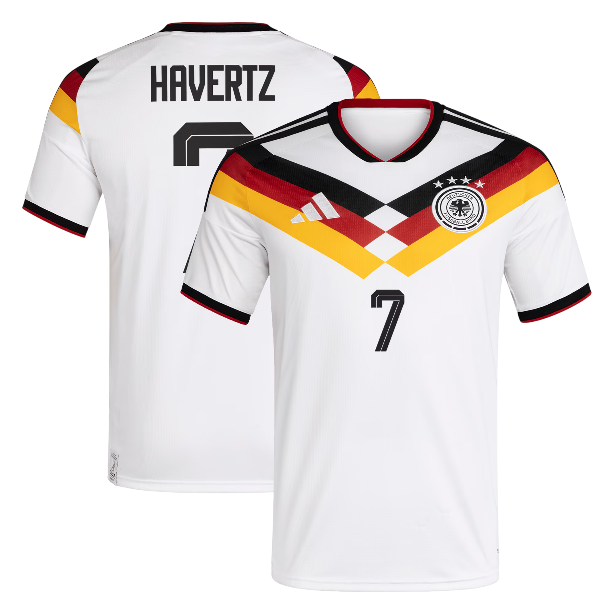 Germany HAVERTZ #7 Home World Cup 2026 Jersey White Men's