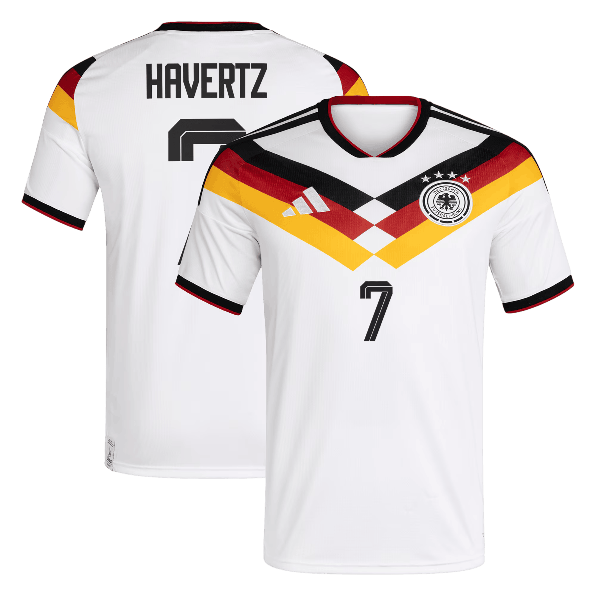 Germany HAVERTZ #7 Home World Cup 2026 Jersey White Men's