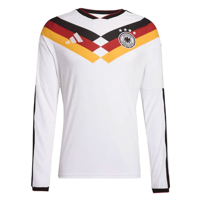 Germany Home World Cup 2026 Long Sleeve Jersey White Men's