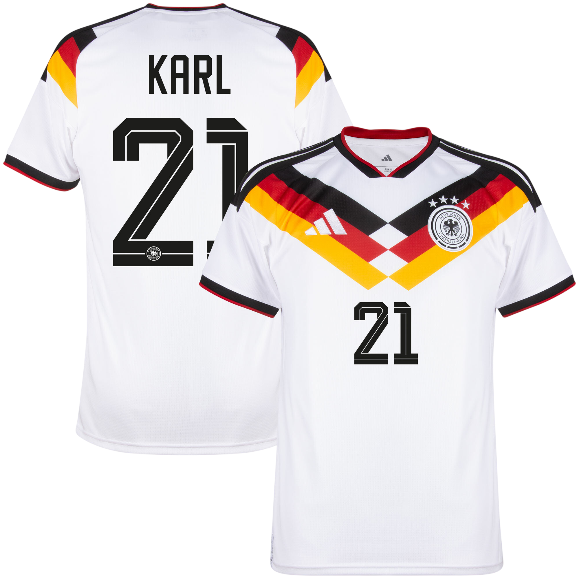 Germany KARL #21 Home World Cup 2026 Jersey White Men's