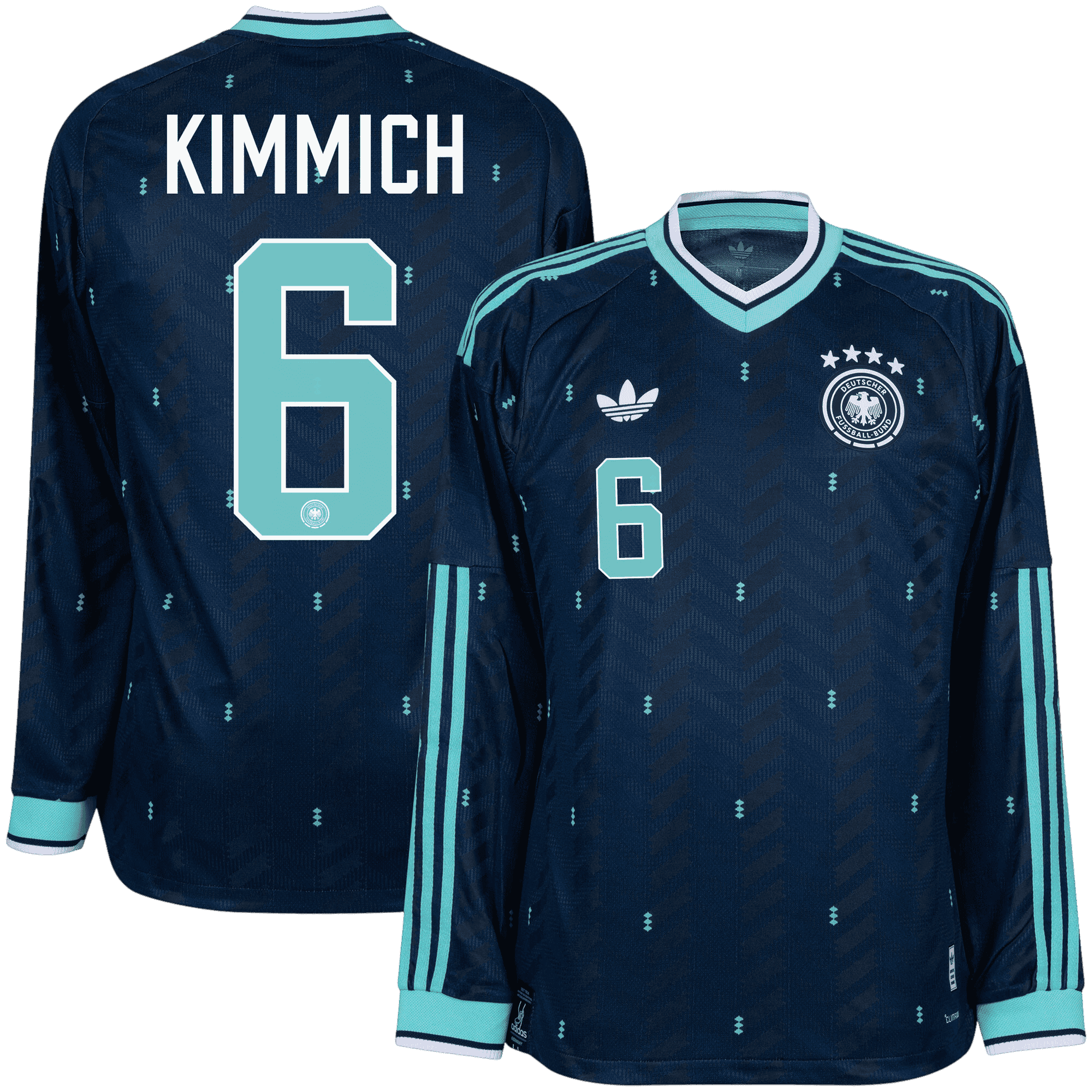 Germany KIMMICH #6 Away World Cup 2026 Long Sleeve Jersey Navy Men's