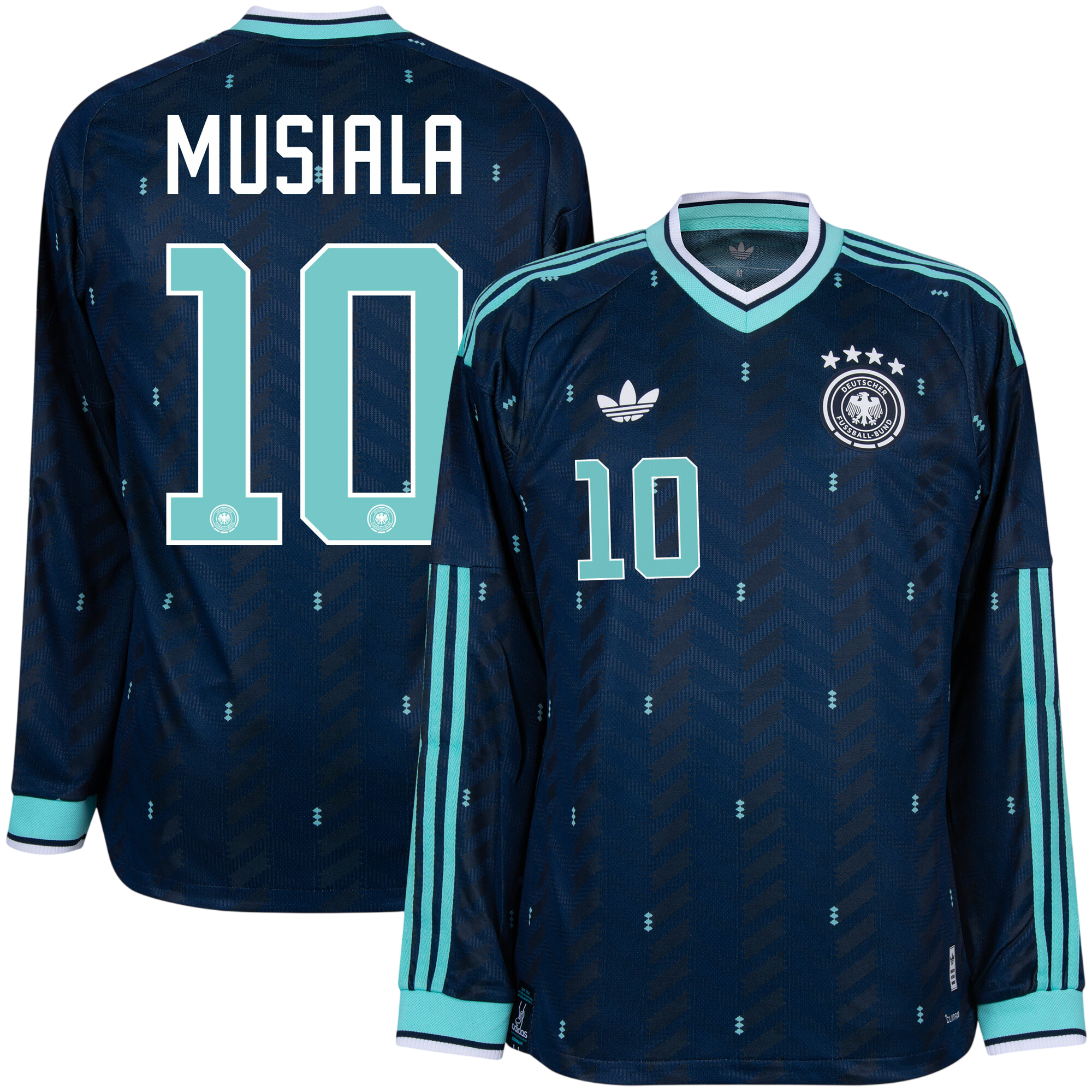 Germany MUSIALA #10 Away World Cup 2026 Long Sleeve Jersey Navy Men's