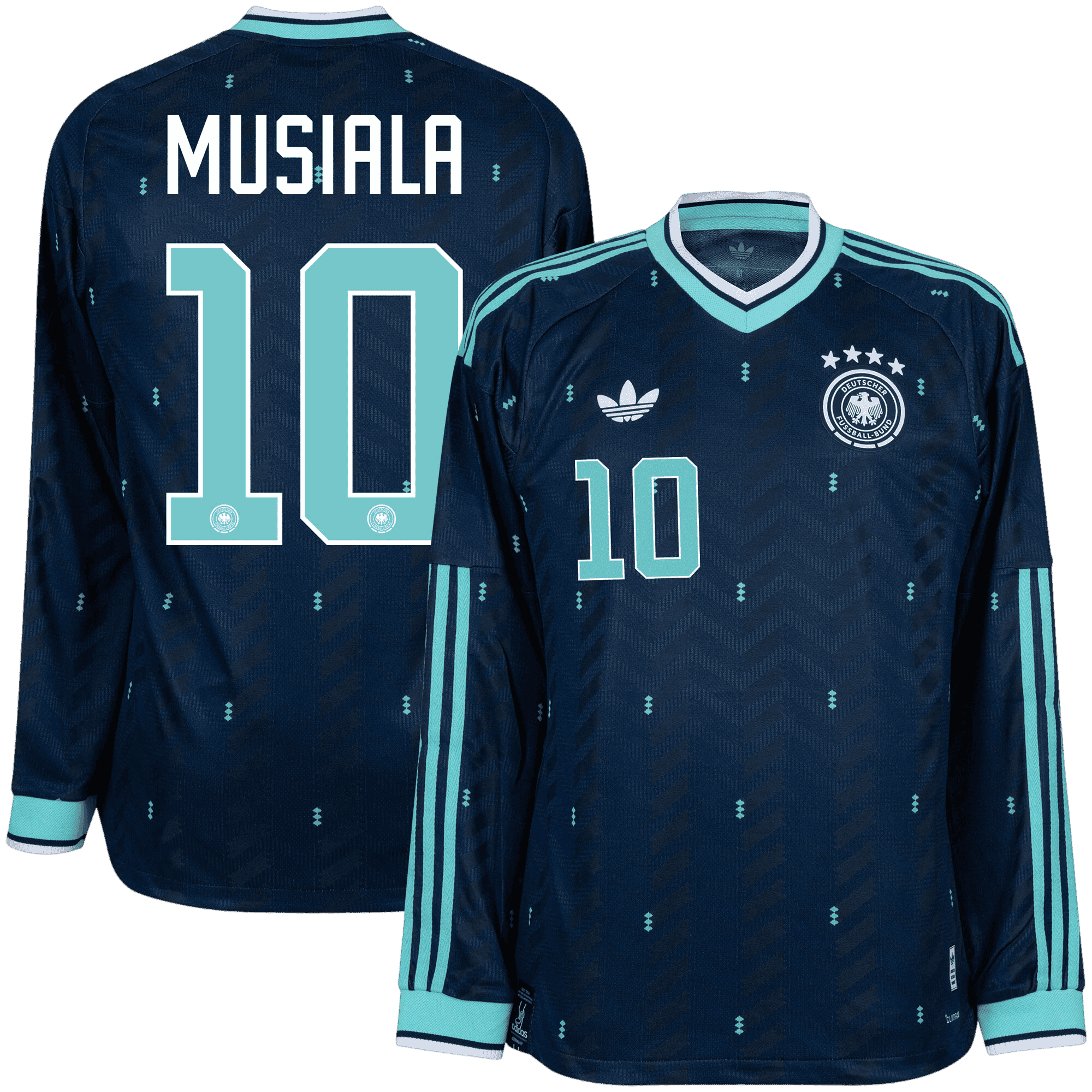 Germany MUSIALA #10 Away World Cup 2026 Long Sleeve Jersey Navy Men's