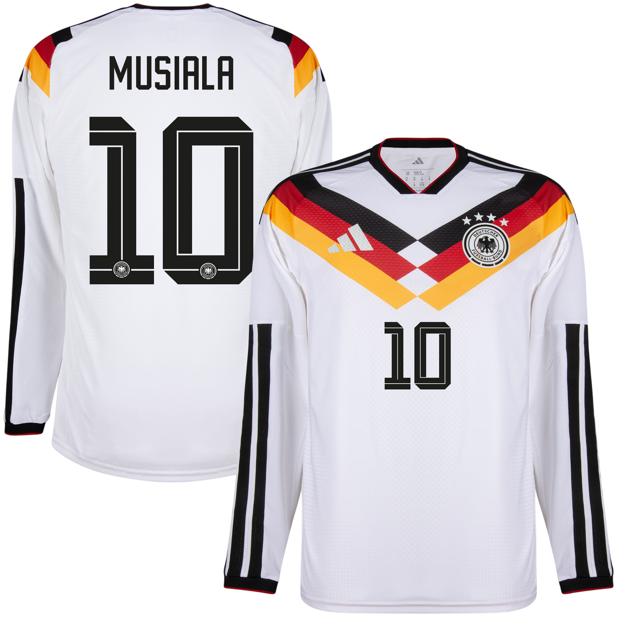 Germany MUSIALA #10 Home World Cup 2026 Long Sleeve Jersey White Men's