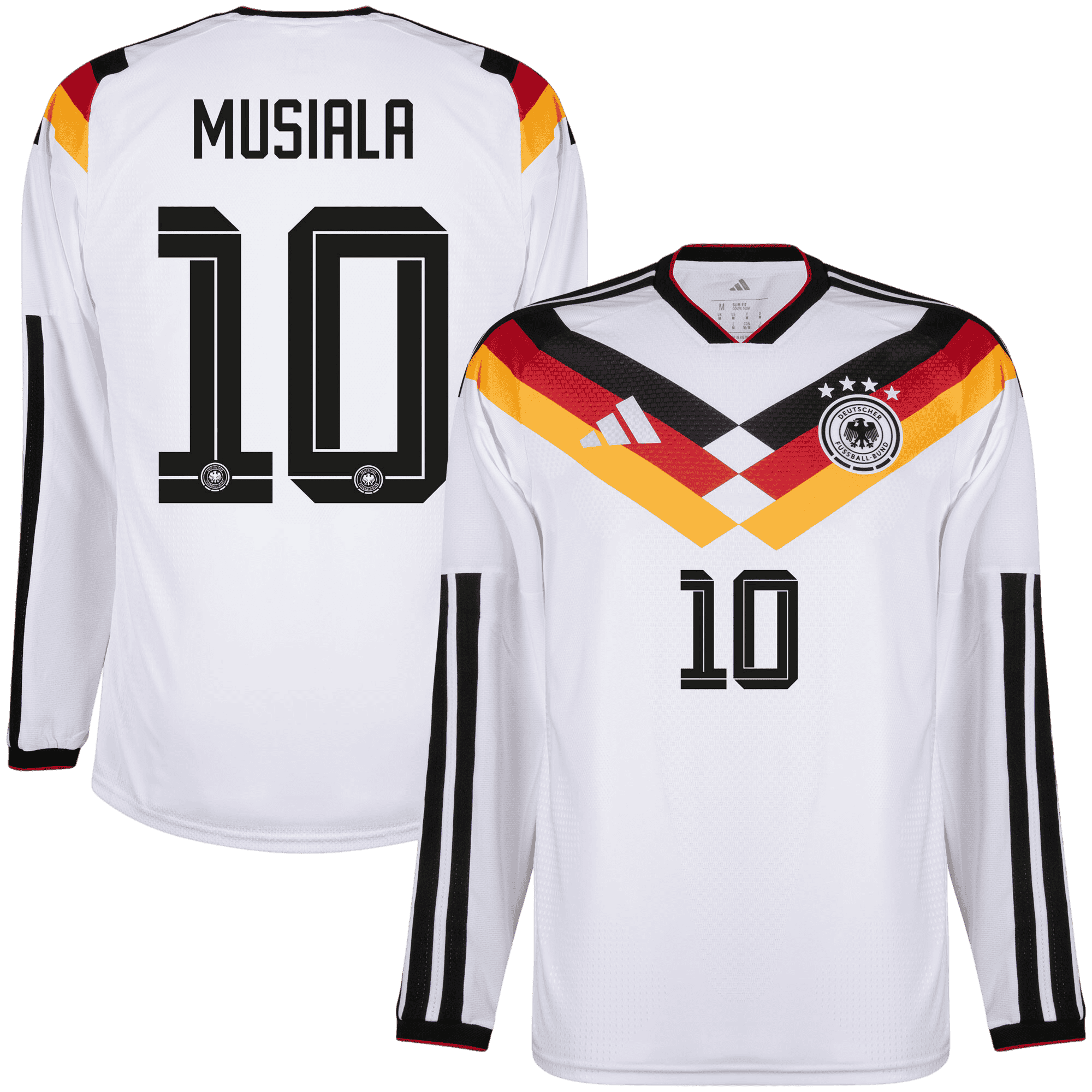 Germany MUSIALA #10 Home World Cup 2026 Long Sleeve Jersey White Men's