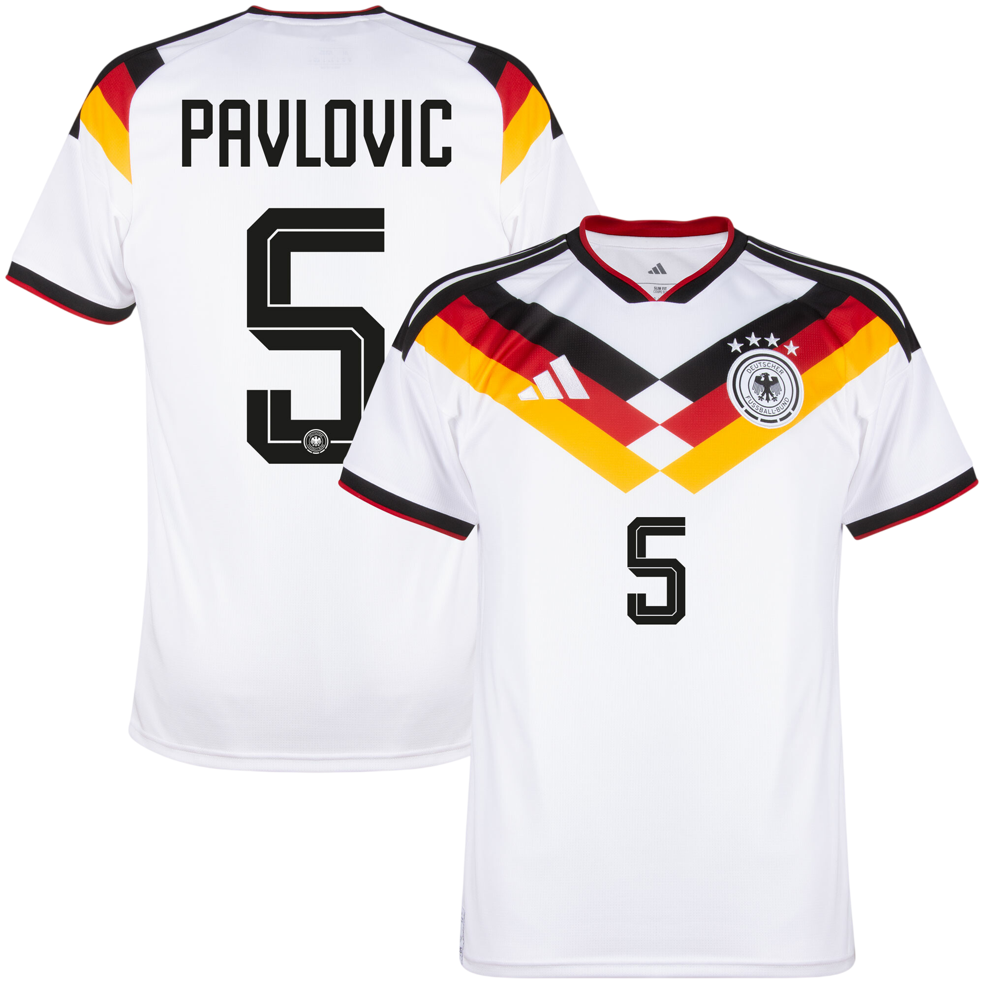 Germany PAVLOVIC #5 Home World Cup 2026 Jersey White Men's