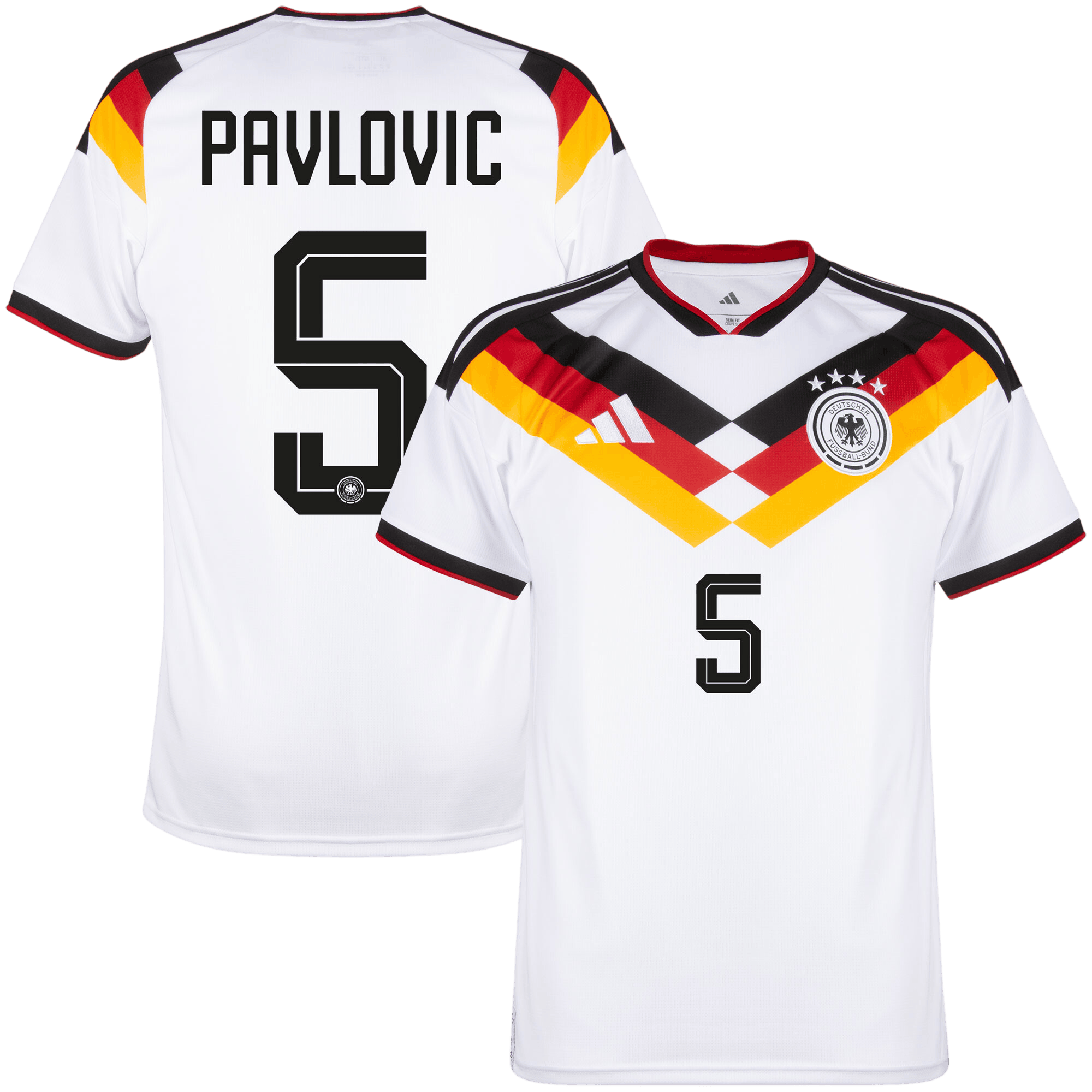 Germany PAVLOVIC #5 Home World Cup 2026 Jersey White Men's
